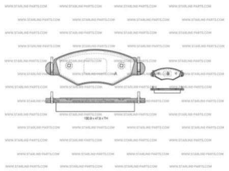 Колодки тормозные дисковые, к-кт.