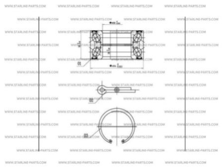 Подшипник ступицы колеса, к-кт.