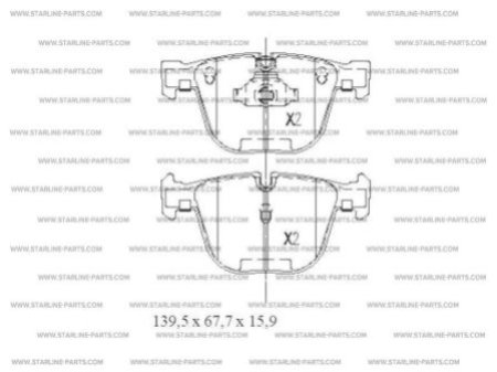 Колодки тормозные дисковые, к-кт.