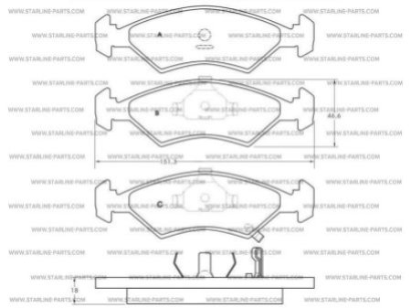 Колодки тормозные дисковые, к-кт.