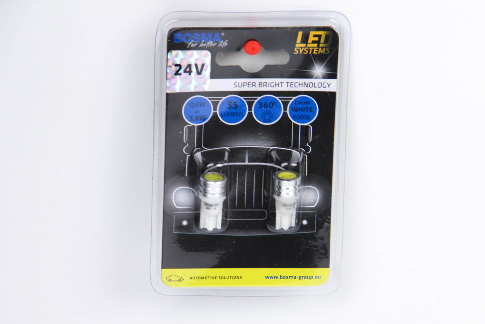 Автолампа T10 LED 24V 1XSMD 7080 LED WHITE (2 шт)